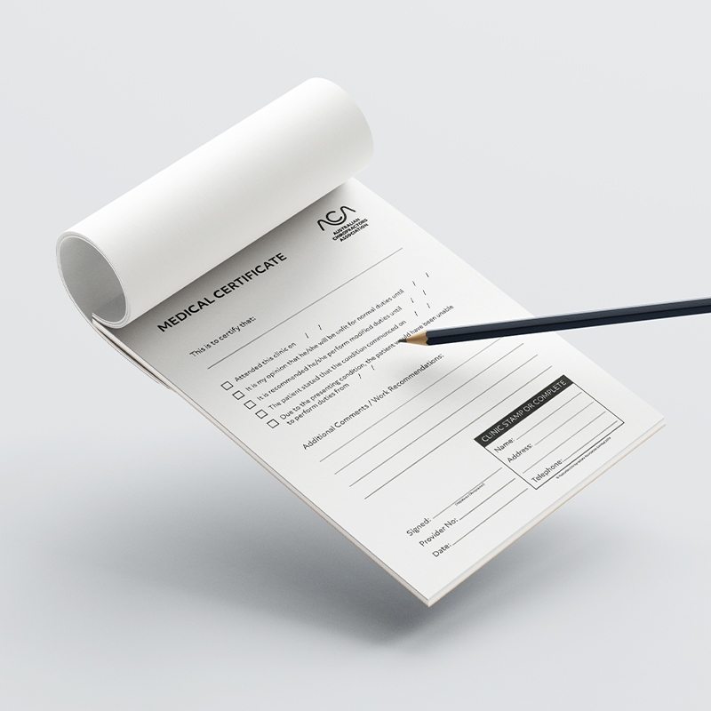 Shop Medical Certificate Pad ACA